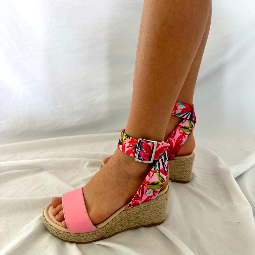 Girls Jessica Simpson Asha Cuff Wedge Open Toe Sandals